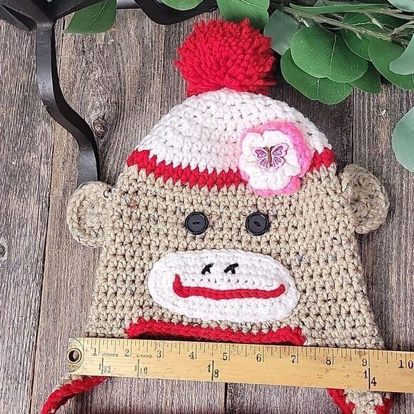 Handmade sock monkey beanie kids - Picture 8 of 8